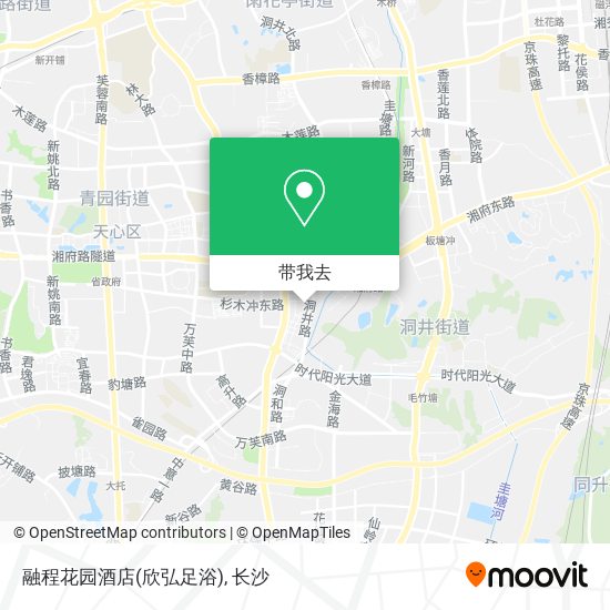 融程花园酒店(欣弘足浴)地图