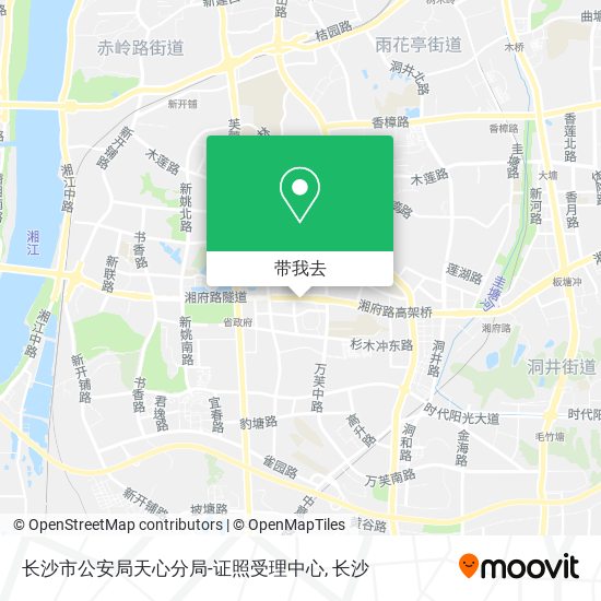 长沙市公安局天心分局-证照受理中心地图