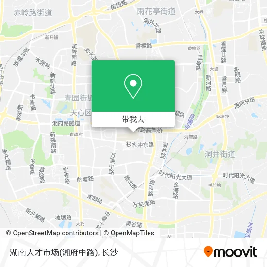 湖南人才市场(湘府中路)地图