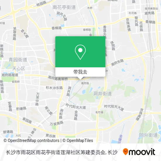 长沙市雨花区雨花亭街道莲湖社区筹建委员会地图