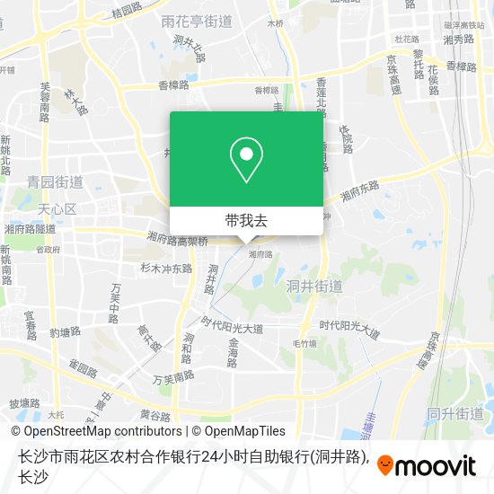 长沙市雨花区农村合作银行24小时自助银行(洞井路)地图