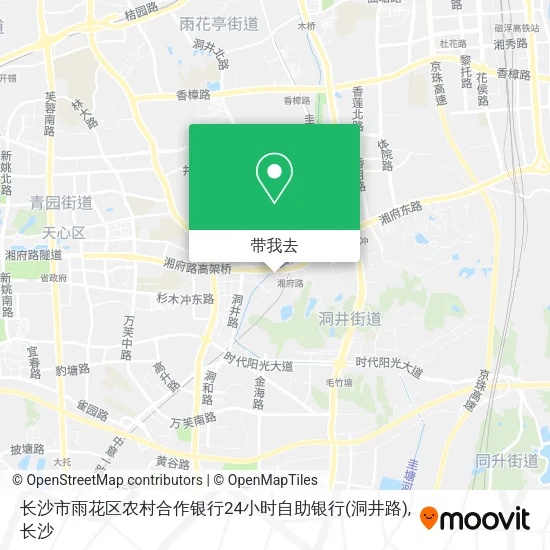 长沙市雨花区农村合作银行24小时自助银行(洞井路)地图