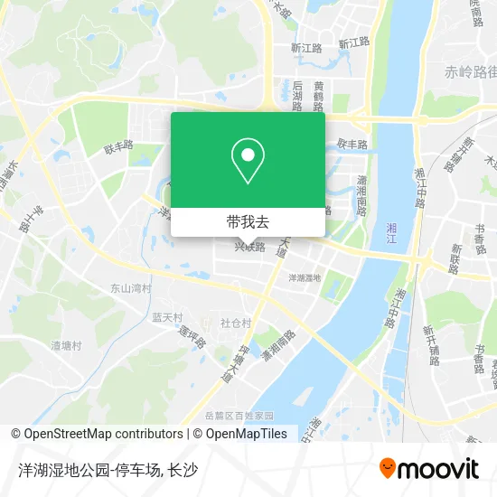洋湖湿地公园-停车场地图