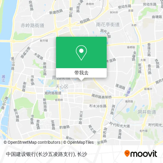 中国建设银行(长沙五凌路支行)地图