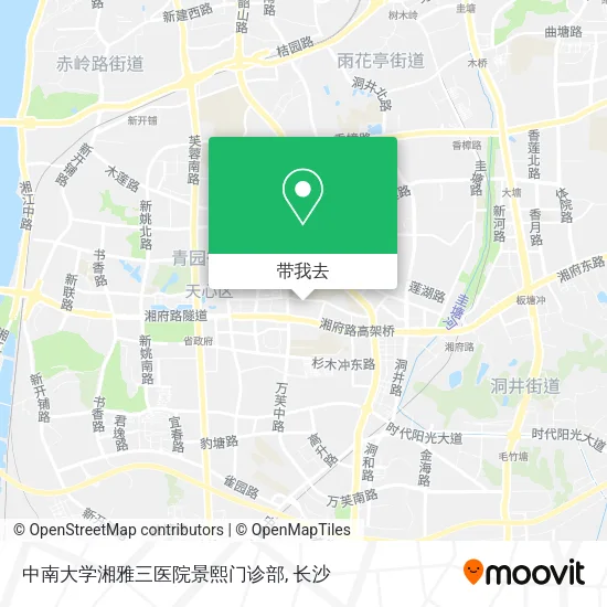 中南大学湘雅三医院景熙门诊部地图