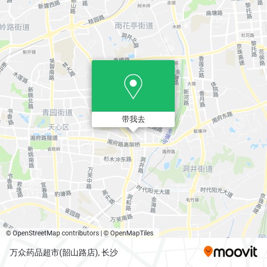 万众药品超市(韶山路店)地图