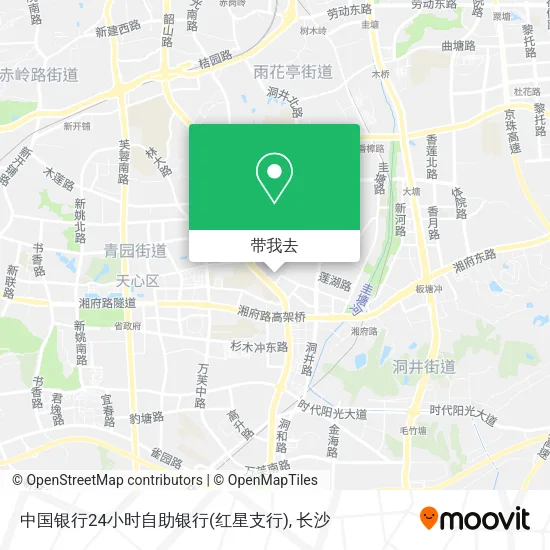 中国银行24小时自助银行(红星支行)地图