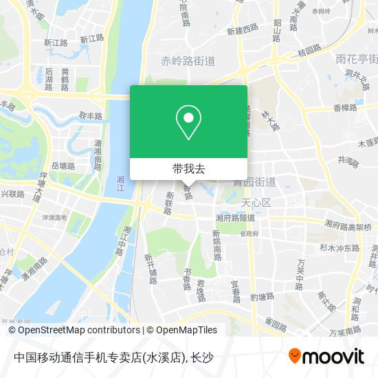 中国移动通信手机专卖店(水溪店)地图