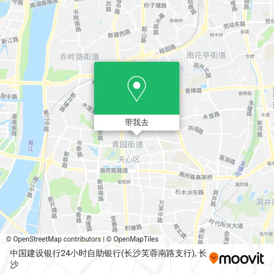 中国建设银行24小时自助银行(长沙芙蓉南路支行)地图