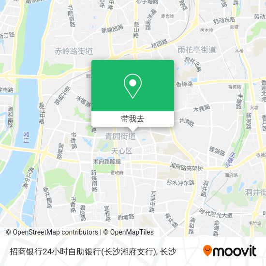 招商银行24小时自助银行(长沙湘府支行)地图