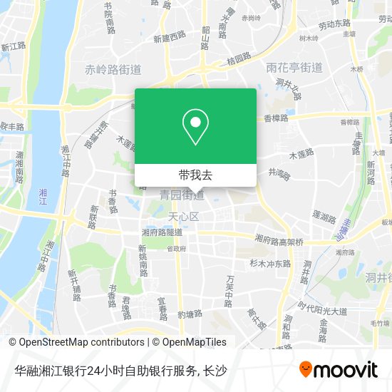 华融湘江银行24小时自助银行服务地图