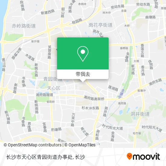 长沙市天心区青园街道办事处地图