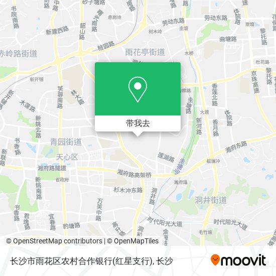 长沙市雨花区农村合作银行(红星支行)地图
