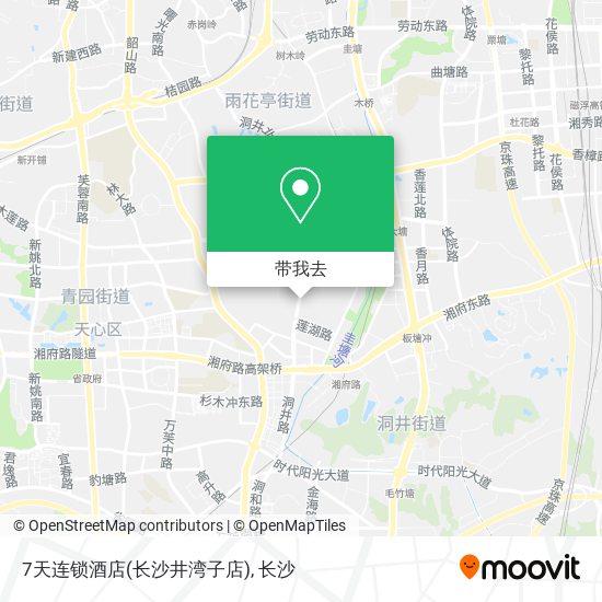 7天连锁酒店(长沙井湾子店)地图