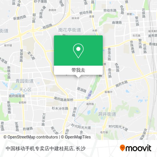 中国移动手机专卖店中建桂苑店地图