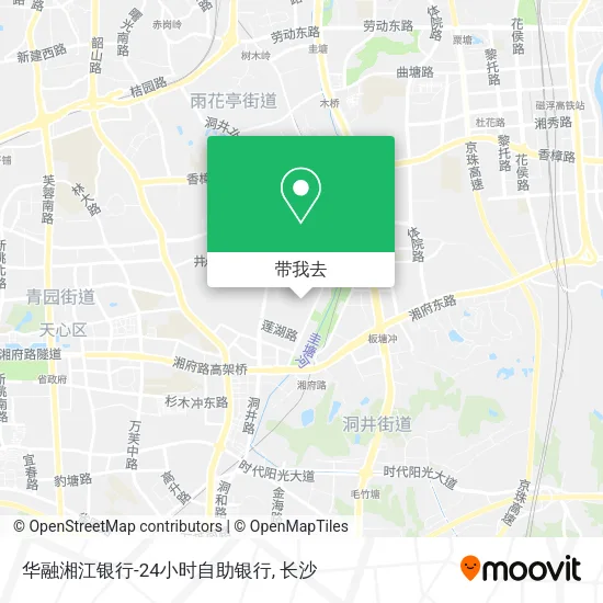 华融湘江银行-24小时自助银行地图