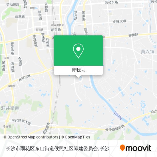 长沙市雨花区东山街道候照社区筹建委员会地图