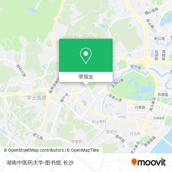 湖南中医药大学-图书馆地图