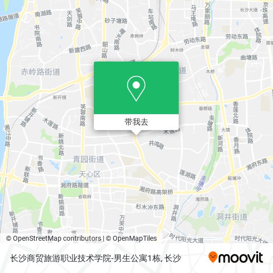 长沙商贸旅游职业技术学院-男生公寓1栋地图