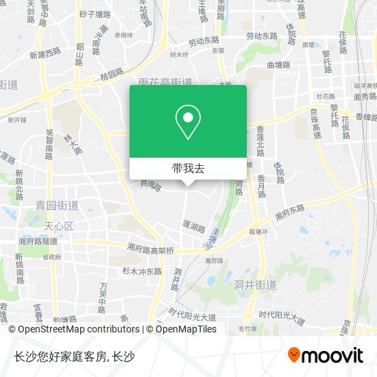 长沙您好家庭客房地图