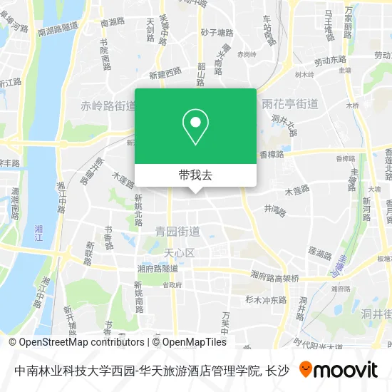 中南林业科技大学西园-华天旅游酒店管理学院地图