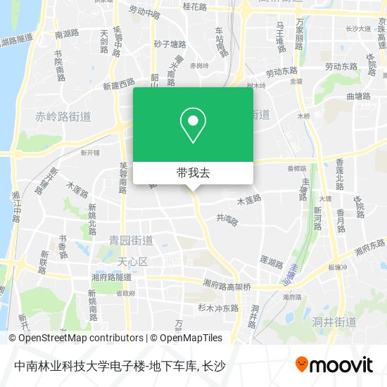 中南林业科技大学电子楼-地下车库地图