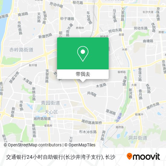 交通银行24小时自助银行(长沙井湾子支行)地图