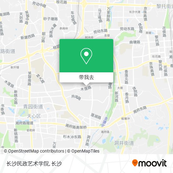 长沙民政艺术学院地图