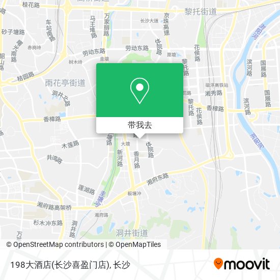 198大酒店(长沙喜盈门店)地图