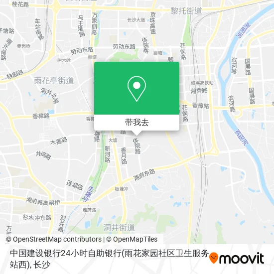 中国建设银行24小时自助银行(雨花家园社区卫生服务站西)地图