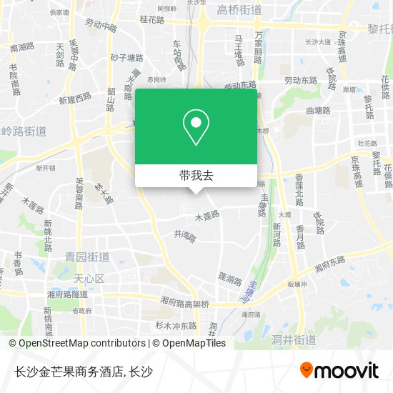 长沙金芒果商务酒店地图