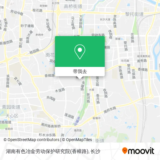 湖南有色冶金劳动保护研究院(香樟路)地图