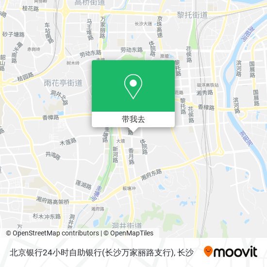 北京银行24小时自助银行(长沙万家丽路支行)地图