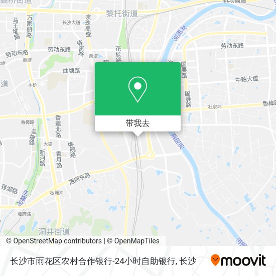 长沙市雨花区农村合作银行-24小时自助银行地图