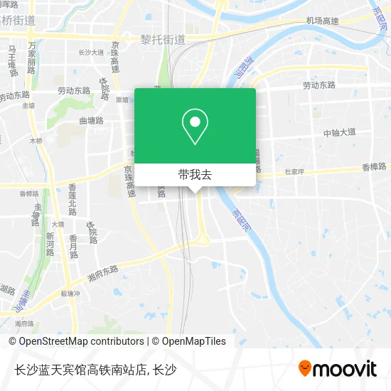 长沙蓝天宾馆高铁南站店地图