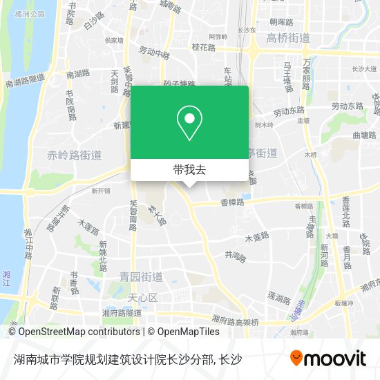 湖南城市学院规划建筑设计院长沙分部地图