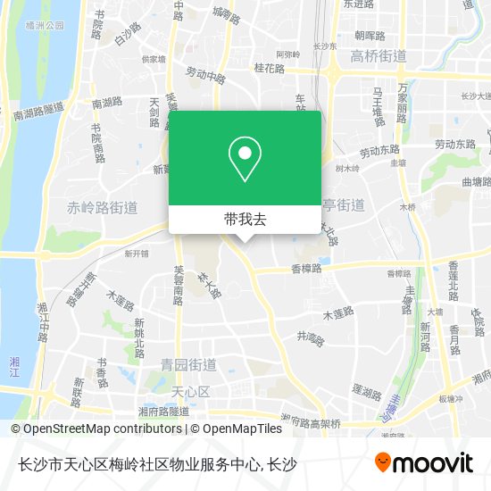 长沙市天心区梅岭社区物业服务中心地图