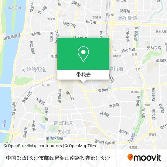 中国邮政(长沙市邮政局韶山南路投递部)地图