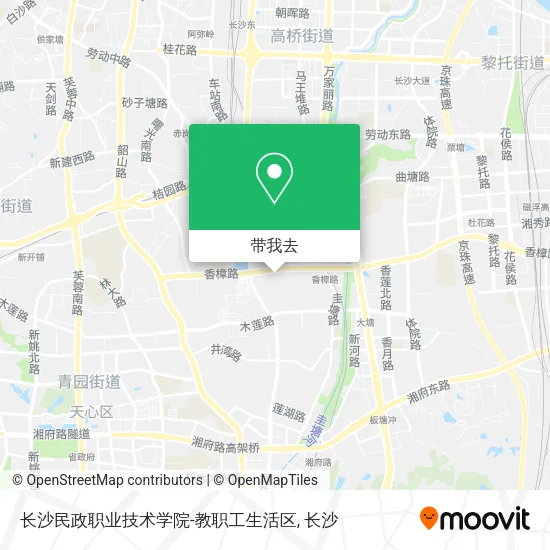 长沙民政职业技术学院-教职工生活区地图