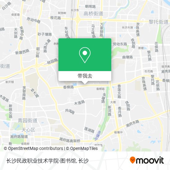 长沙民政职业技术学院-图书馆地图