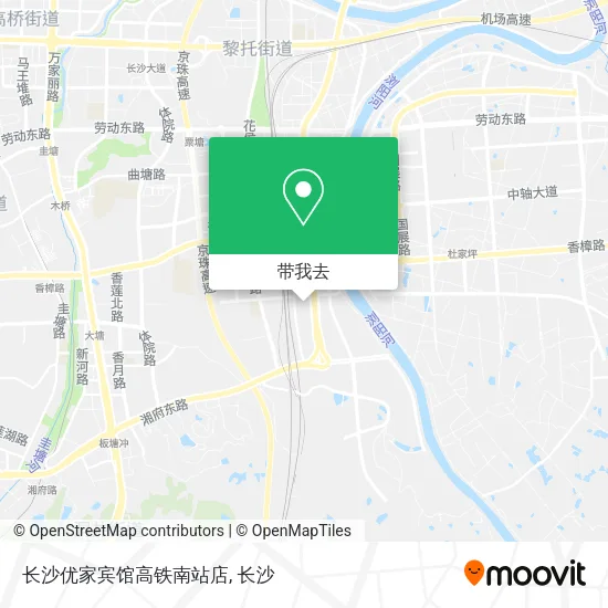 长沙优家宾馆高铁南站店地图