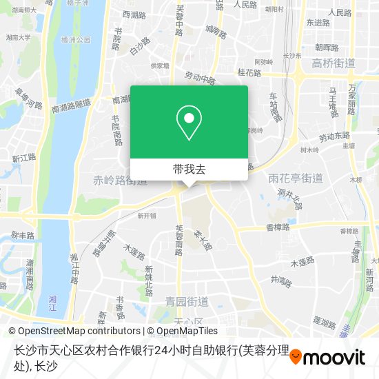 长沙市天心区农村合作银行24小时自助银行(芙蓉分理处)地图