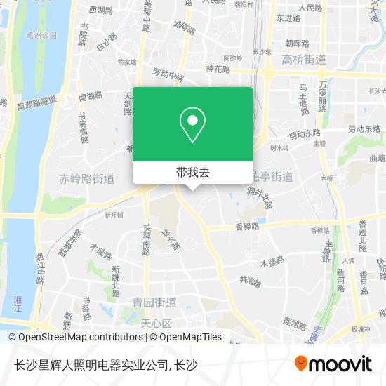 长沙星辉人照明电器实业公司地图