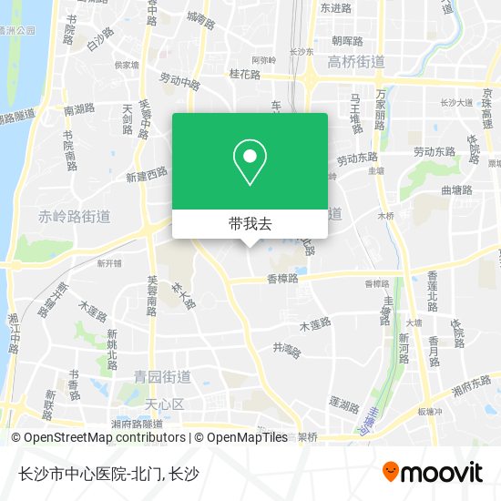 长沙市中心医院-北门地图