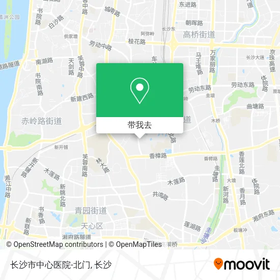 长沙市中心医院-北门地图