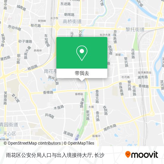 雨花区公安分局人口与出入境接待大厅地图