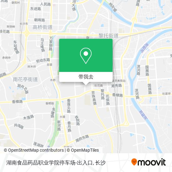 湖南食品药品职业学院停车场-出入口地图