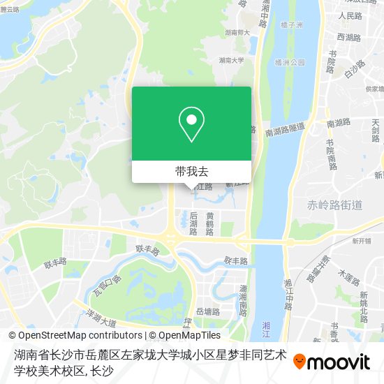 湖南省长沙市岳麓区左家垅大学城小区星梦非同艺术学校美术校区地图