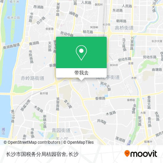 长沙市国税务分局桔园宿舍地图