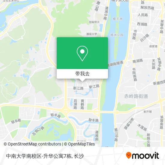 中南大学南校区-升华公寓7栋地图